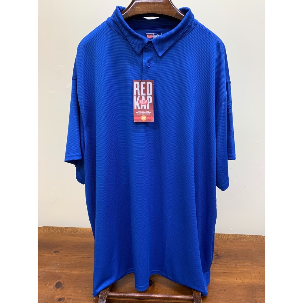 Red Kap 1923 Mens Polo Shirt Size 5XL New Top Uniform Blue